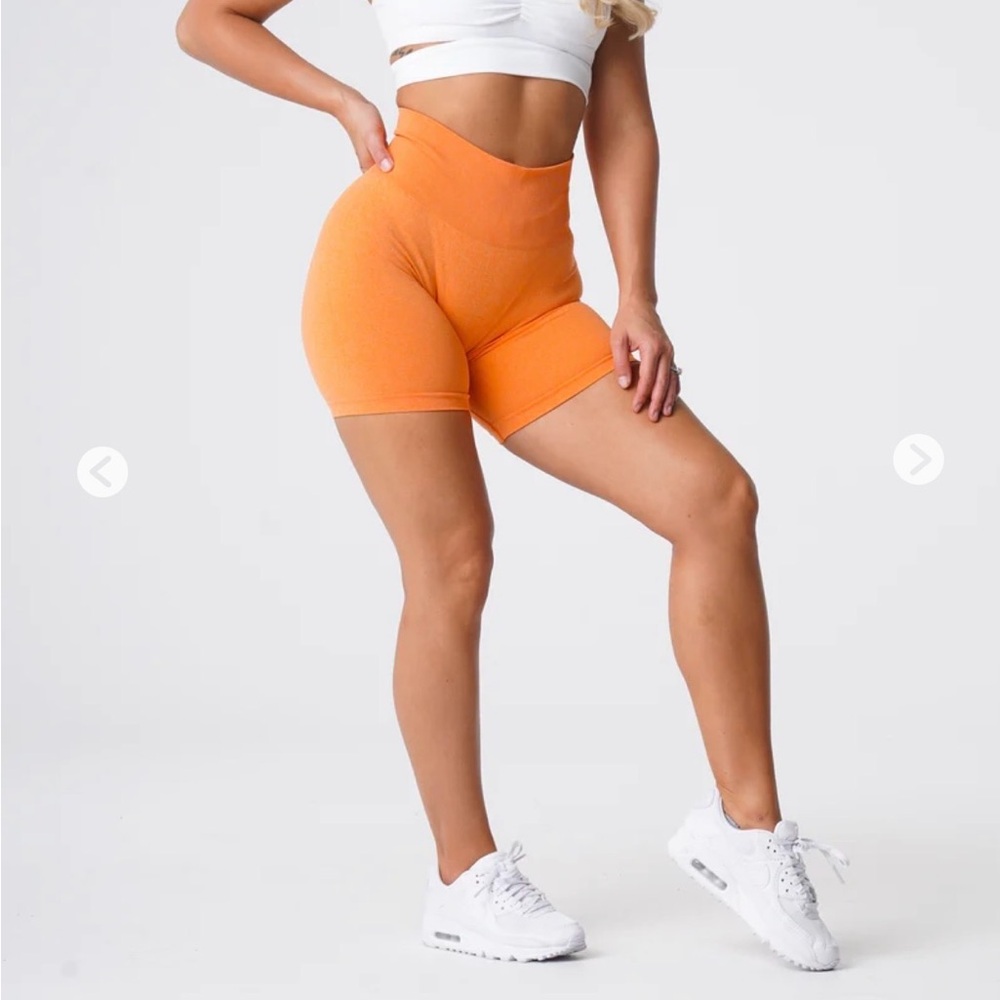 NVGTN Sunset Orange Pro Seamless Shorts